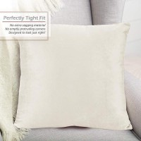 Nestl Throw Pillow Covers Cozy Velvet Decorative Outdoor Pillow Covers 16 X 16 Inches Soft Solid Cushion Covers For Sofa Bed