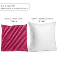 Nestl Throw Pillow Covers Cozy Velvet Decorative Outdoor Pillow Covers 20X20 Inches Soft Solid Cushion Covers For Sofa Bed An