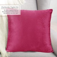 Nestl Throw Pillow Covers Cozy Velvet Decorative Outdoor Pillow Covers 20X20 Inches Soft Solid Cushion Covers For Sofa Bed An