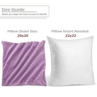 Nestl Throw Pillow Covers Cozy Velvet Decorative Outdoor Pillow Covers 20X20 Inches Soft Solid Cushion Covers For Sofa Bed An