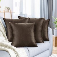 Nestl Throw Euro Pillow Covers Cozy Velvet Decorative Pillow Covers 26 X 26 Inches Soft Solid Couch Pillow Case For Sofa Bed