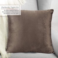 Nestl Throw Euro Pillow Covers Cozy Velvet Decorative Pillow Covers 26 X 26 Inches Soft Solid Couch Pillow Case For Sofa Bed