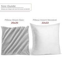 Nestl Throw Pillow Covers Cozy Velvet Decorative Light Gray Pillow Covers 20 X 20 Inches Soft Solid Couch Pillow Covers For So