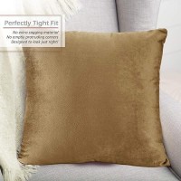 Nestl Throw Pillow Covers Cozy Velvet Decorative Pillow Cases 24 X 24 Inches Soft Solid Couch Pillow Covers For Sofa Bed And