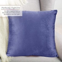 Nestl Throw Pillow Covers Cozy Velvet Decorative Outdoor Pillow Covers 20X20 Inches Soft Solid Cushion Covers For Sofa Bed An