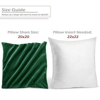 Nestl Throw Pillow Covers Cozy Velvet Decorative Outdoor Pillow Covers 20X20 Inches Soft Solid Cushion Covers For Sofa Bed An