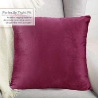 Nestl Throw Pillow Covers Cozy Velvet Decorative Pillow Cases 24 X 24 Inches Soft Solid Couch Pillow Covers For Sofa Bed And