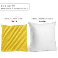 Nestl Throw Pillow Covers Cozy Velvet Decorative Pillow Cases 24 X 24 Inches Soft Solid Couch Pillow Covers For Sofa Bed And