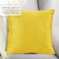 Nestl Throw Pillow Covers Cozy Velvet Decorative Pillow Cases 24 X 24 Inches Soft Solid Couch Pillow Covers For Sofa Bed And