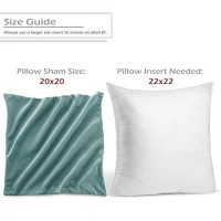 Nestl Throw Pillow Covers Cozy Velvet Decorative Outdoor Pillow Covers 20X20 Inches Soft Solid Cushion Covers For Sofa Bed An