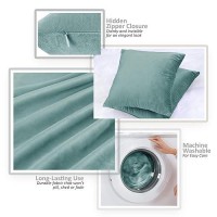 Nestl Throw Pillow Covers Cozy Velvet Decorative Outdoor Pillow Covers 20X20 Inches Soft Solid Cushion Covers For Sofa Bed An