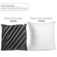 Nestl Throw Pillow Covers Cozy Velvet Decorative Outdoor Pillow Covers 20X20 Inches Soft Solid Cushion Covers For Sofa Bed An