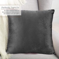 Nestl Throw Pillow Covers Cozy Velvet Decorative Outdoor Pillow Covers 20X20 Inches Soft Solid Cushion Covers For Sofa Bed An