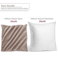 Nestl Throw Euro Pillow Covers Cozy Velvet Decorative Pillow Covers 26 X 26 Inches Soft Solid Couch Pillow Case For Sofa Bed