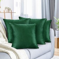 Nestl Throw Pillow Covers Cozy Velvet Decorative Autumn Pillow Covers 22X22 Inches Soft Solid Couch Pillow Covers For Sofa Be