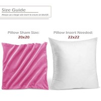 Nestl Throw Pillow Covers Cozy Velvet Decorative Outdoor Pillow Covers 20X20 Inches Soft Solid Cushion Covers For Sofa Bed An