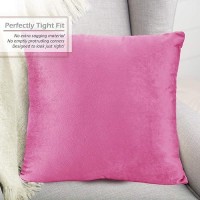 Nestl Throw Pillow Covers Cozy Velvet Decorative Outdoor Pillow Covers 20X20 Inches Soft Solid Cushion Covers For Sofa Bed An