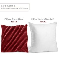 Nestl Throw Pillow Covers Cozy Velvet Decorative Outdoor Pillow Covers 16 X 16 Inches Soft Solid Cushion Covers For Sofa Bed