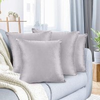 Nestl Throw Pillow Covers Cozy Velvet Decorative Outdoor Pillow Covers 16 X 16 Inches Soft Solid Cushion Covers For Sofa Bed