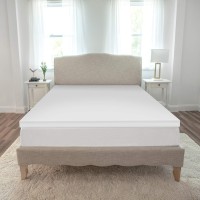 Biopedic 2Inch King Size Mattress Topper Essential Medium Plush Memory Foam Mattress Topper Certipurus Certified White Kin