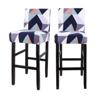 Deisy Dee Stretch Slipcovers Chair Cover For Counter Height Side Chairs Covers Stretch Protectors Pack Of 2 C172 (Pp)