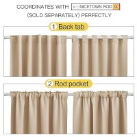 Nicetown Window Treatment Room Darkening Draperies Biscotti Beige Color 52 Width X 108 Length Room Darkening Curtains And D