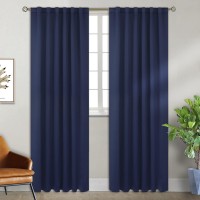 Bgment Blackout Curtains 84 Inch Length 2 Panels For Bedroom Rod Pocket And Back Tab Thermal Insulated Room Darkening Curtains