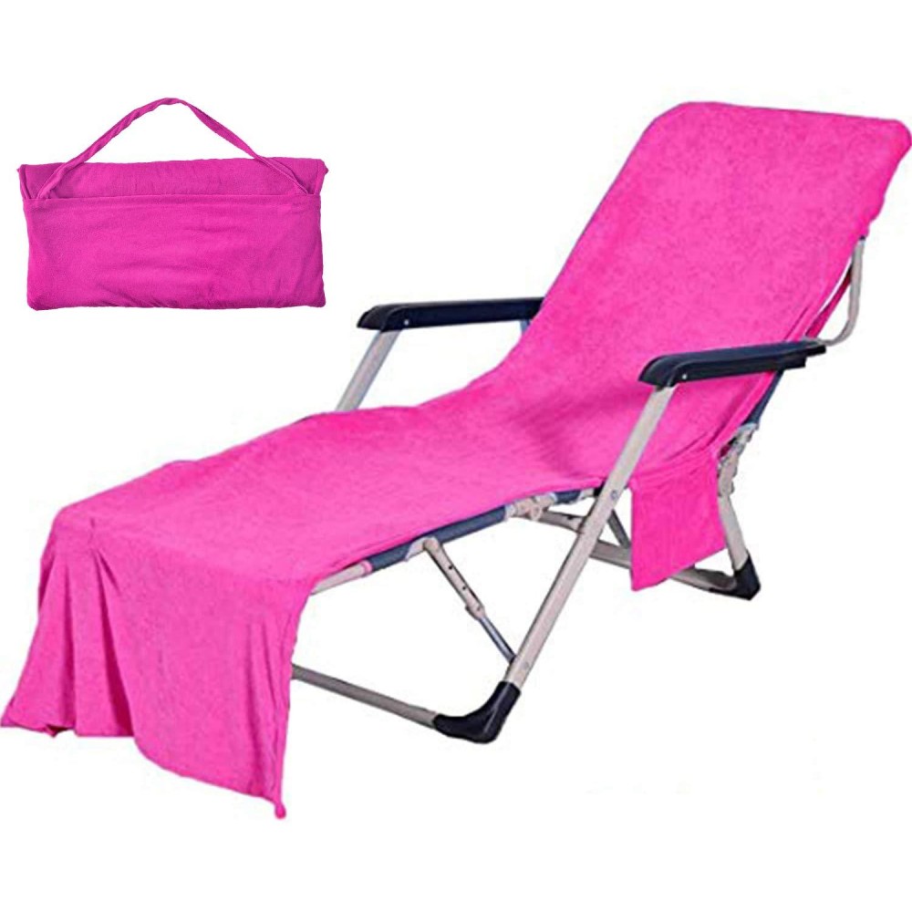 Vocool Double Layer Chaise Lounge Pool Chair Cover Beach Towel Fitted Elastic Pocket Won'T Slide 85