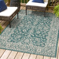 Jonathan Y Smb103B8 Palazzo Vine And Border Textured Weave Indoor Outdoor Area Rug Coastal Bohemian Rustic Glam Easy Cleaning B