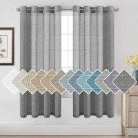 Hversailtex Linen Curtains Flax Linen Blended Curtain Panels For Living Roombedroom Semi Sheer Privacy Curtains 72 Inch Length