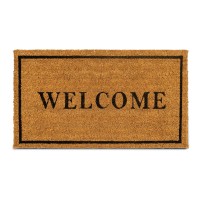 Plus Haven Coco Coir Door Mat With Heavy Duty Backing Welcome Doormat 175 X 30 Size Easy To Clean Entry Mat Beautiful C