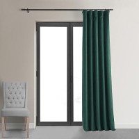 Hpd Half Price Drapes Signature Velvet Thermal Blackout Curtains For Living Room 84 Inch Long 1 Panel Rod Pocket Insulated Bla