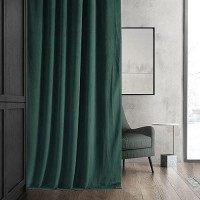 Hpd Half Price Drapes Signature Velvet Thermal Blackout Curtains For Living Room 84 Inch Long 1 Panel Rod Pocket Insulated Bla