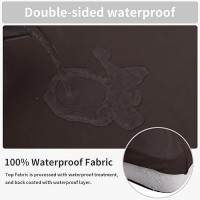 Easy-Going 100% Waterproof Loveseat Sofa Seat Cushion Slipcovers Couch Cushion Cover Stretch Furniture Protector For Kids  Pets (Loveseat Cushion  Chocolate)