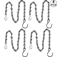 Outus Hanging Chain For Hanging Bird Feeders Birdbaths Planters And Lanterns 4 Pack 197 Inch Black