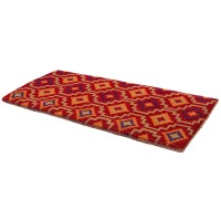 Fab Habitat Vintage Extra Thick Doormat Handwoven Durable Natural Coir Entryway Front Door Porch Patio Lhasa Kilim M