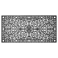 Calloway Mills Az900223048 Gatsby Rubber Doormat 30 X 48 Black