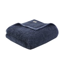 Woolrich Burlington Berber Blanket Super Soft Cozy Lightweight Cover With Luxrurious Velvet Binding Modern Trendy All Season B