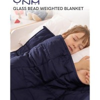 Ynm Exclusive Kids Weighted Blanket Soothing Cotton Smallest Compartments With Glass Beads Bed Blanket For One Person Of 60Lb