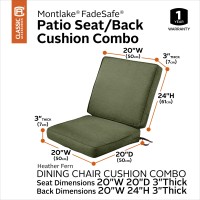 Classic Accessories Montlake Fadesafe Patio Chair Cushion - 3