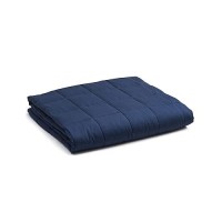 Ynm Weighted Blanket - Heavy 100% Oeko-Tex Certified Cotton Material With Premium Glass Beads (Navy  48''X72'' 20Lbs)  Suit For One Person(~190Lb) Use On Twin/Full Bed