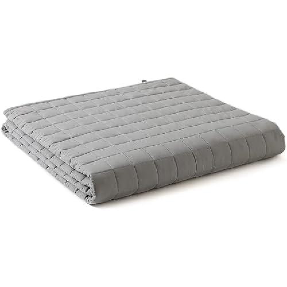 Ynm Exclusive Weighted Blanket Soothing Cotton Smallest Compartments With Glass Beads Bed Blanket For One Person Of 60Lbs Id