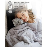 Ynm Exclusive Weighted Blanket Soothing Cotton Smallest Compartments With Glass Beads Bed Blanket For One Person Of 60Lbs Id