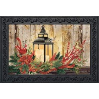 Briarwood Lane Holiday Lantern Christmas Doormat Rustic Cardinals Indoor Outdoor 30 X 18