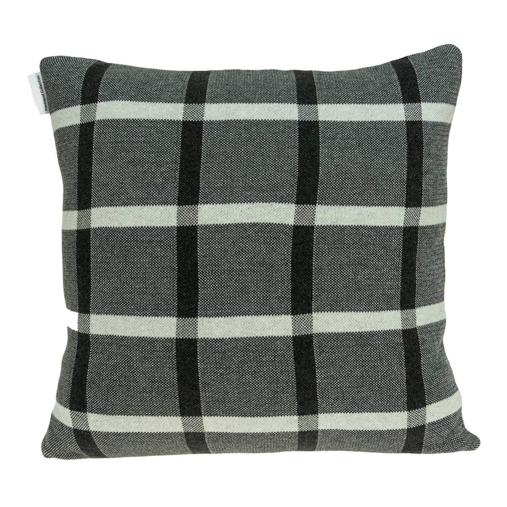 Homeroots 100 Cotton Parkland Collection Marco Transitional Grey Pillow Cover With Poly Insert