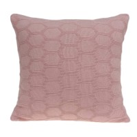 Homeroots 100 Cotton Parkland Collection Diani Transitional Pink Pillow Cover With Poly Insert