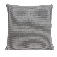 Homeroots 100 Cotton Parkland Collection Paxon Transitional Grey Pillow Cover With Poly Insert