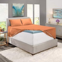 Nestl Sheet Set 6Pcs Soft Microfiber Extra Deep Pocket King Size Bed Linen Rust Sienna Orange Brown