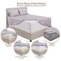 Nestl Extra Deep Pocket King Sheets Set 6 Pc Soft Microfiber Extra Deep Pocket King Size Sheets Fade Resistant Bedding Sheet