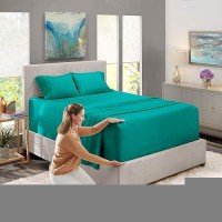 Nestl King 4Pc Bed Linen Set Extra Deep Pocket Microfiber Teal